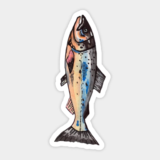 Wild salmon Sticker by deadblackpony